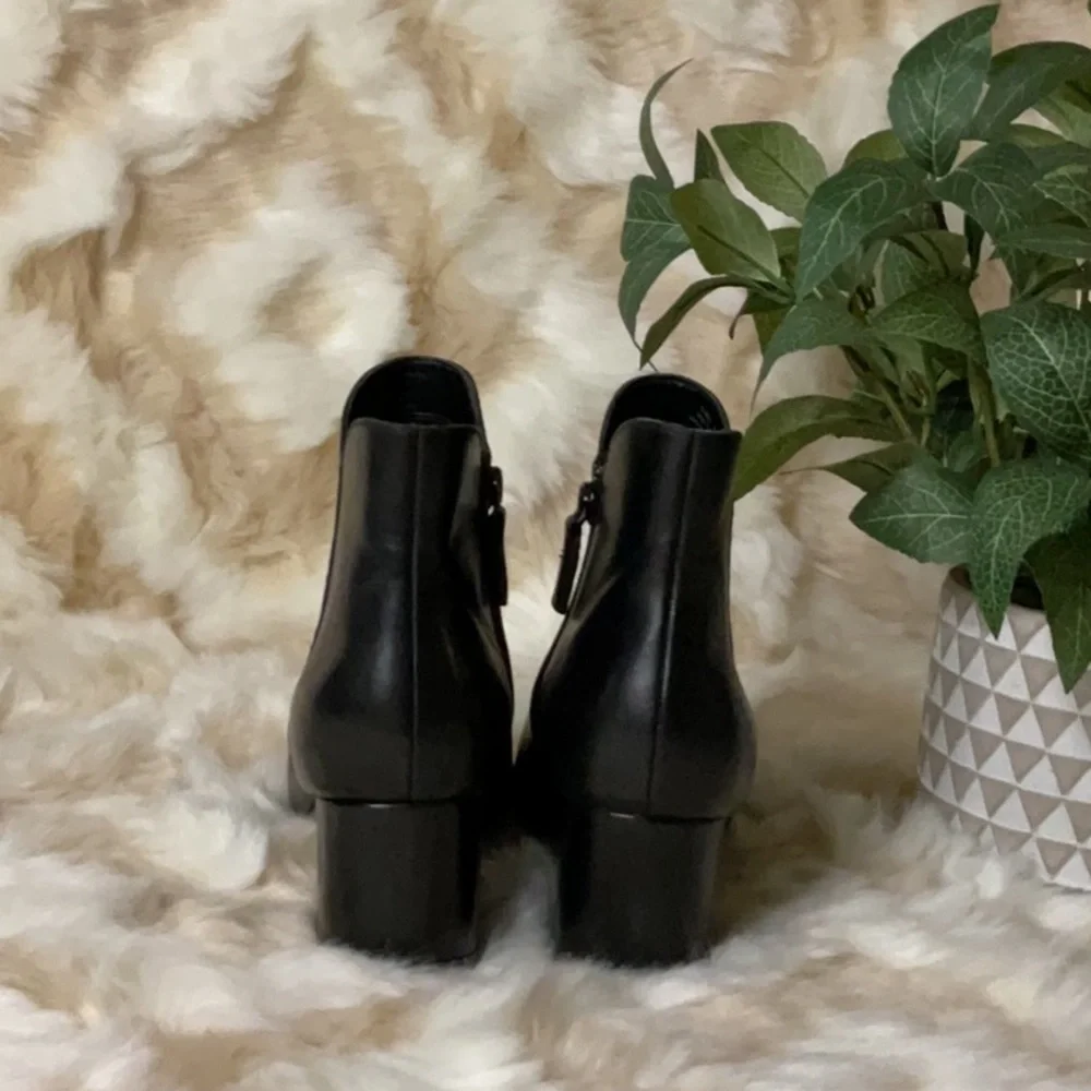 Cole Haan - Elyse Black Leather Boots